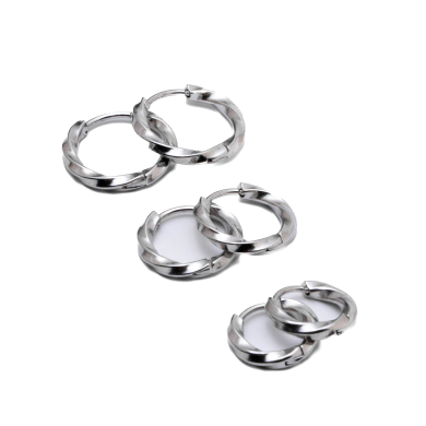 ARETES ZO15566E PLATEADO Acero Inoxidable F46