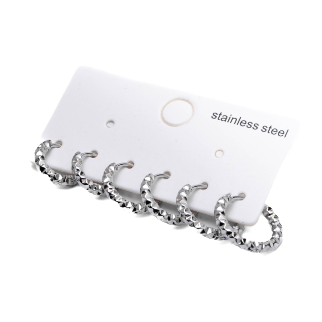 ARETES ZO15569E PLATEADO Acero Inoxidable F46