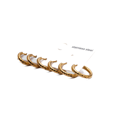ARETES ZO15565E DORADO Acero Inoxidable F46