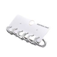 ARETES ZO15564E PLATEADO Acero Inoxidable F46