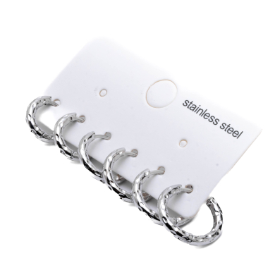 ARETES ZO15567E PLATEADO Acero Inoxidable F46