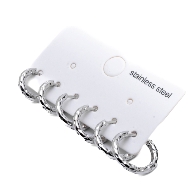ARETES ZO15567E PLATEADO Acero Inoxidable F46