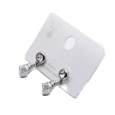 ARETES ZO15052E PLATEADO Acero Inoxidable G23