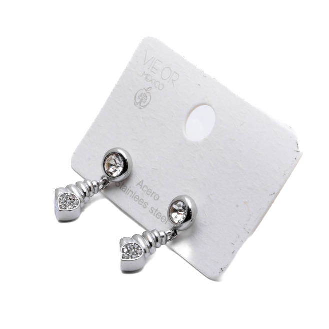 ARETES ZO15052E PLATEADO Acero Inoxidable G23