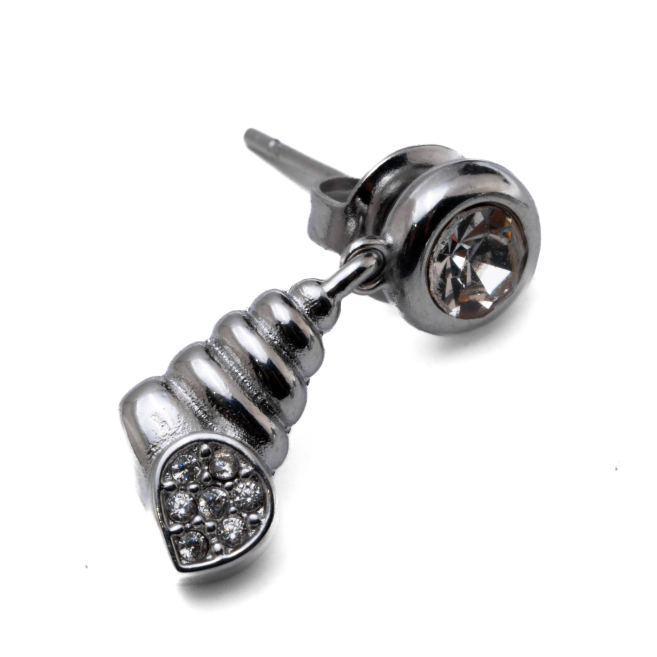 ARETES ZO15052E PLATEADO Acero Inoxidable G23