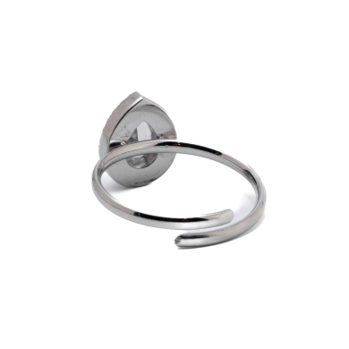 ANILLO ZO10807R BLANCO PLATEADO Acero Inoxidable A310