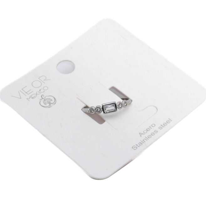 ANILLO ZO14310R PLATEADO Acero Inoxidable A31