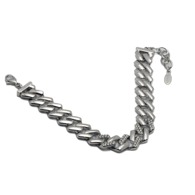 PULSERA ZO12882B PLATEADO Acero Inoxidable 2B37