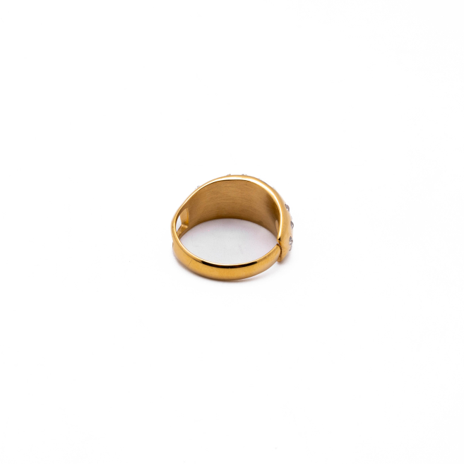ANILLO ZO13993R BLANCO DORADO A42