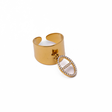 ANILLO ZO15674R DORADO Acero Inoxidable A35