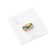 ANILLO ZO13992R AZUL DORADO A42