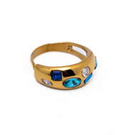 ANILLO ZO13992R AZUL DORADO A42