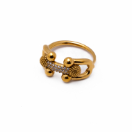 ANILLO ZO15507R DORADO Acero Inoxidable A32