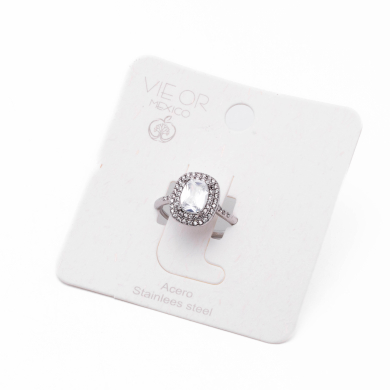 ANILLO ZO10648R PLATEADO Acero Inoxidable A11