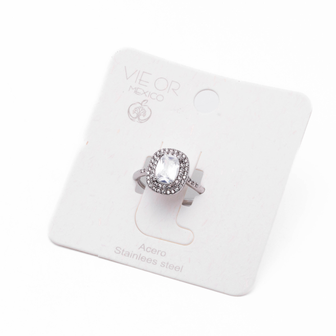 ANILLO ZO10648R PLATEADO Acero Inoxidable A11