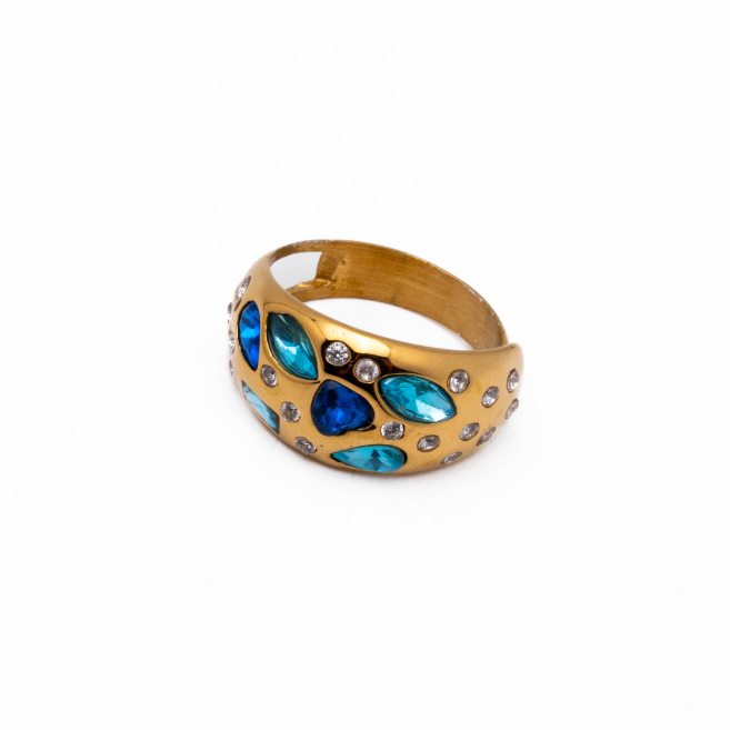 ANILLO ZO13993R AZUL DORADO A42
