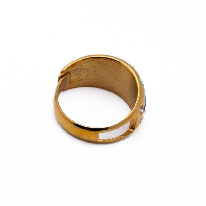 ANILLO ZO13993R AZUL DORADO A42