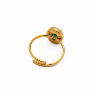 ANILLO ZO10810R VERDE DORADO Acero Inoxidable A310