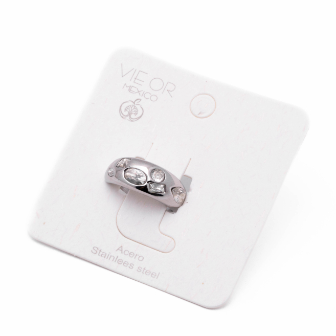 ANILLO ZO13992R BLANCO PLATEADO A42