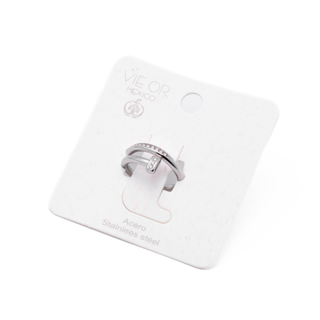 ANILLO ZO15439R PLATEADO Acero Inoxidable A41