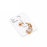 Piercing de ombligo ZO15635P DORADO Acero Inoxidable F38