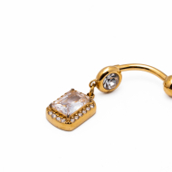 Piercing de ombligo ZO15635P DORADO Acero Inoxidable F38