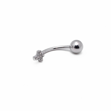 Piercing de ombligo ZO15650P PLATEADO Acero Inoxidable F38