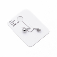 Piercing de ombligo ZO15650P PLATEADO Acero Inoxidable F38