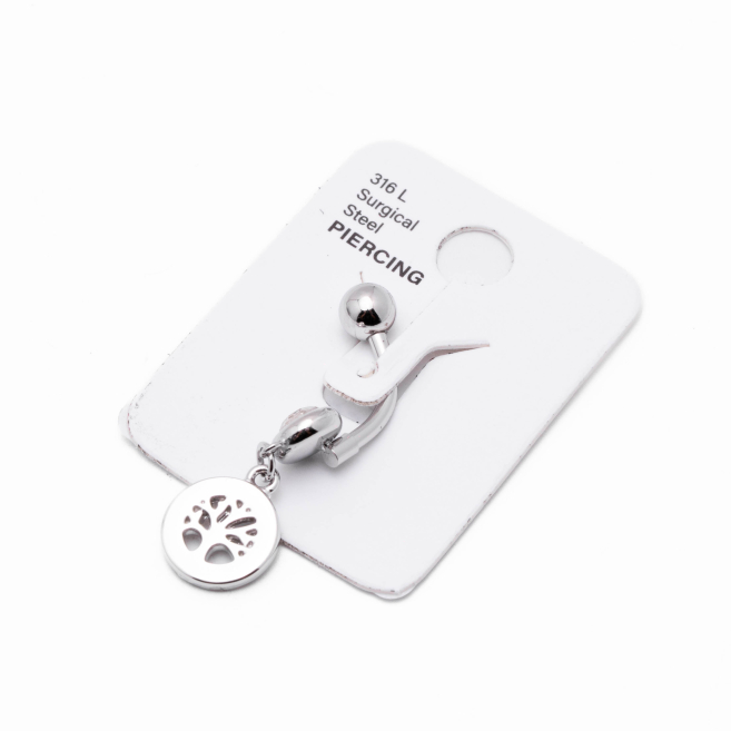 Piercing de ombligo ZO15632P  PLATEADO Acero Inoxidable F38