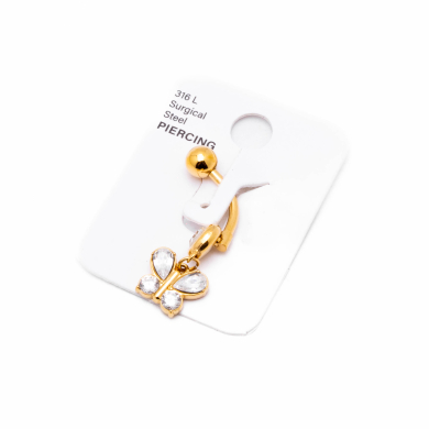 ARETES PIERCING ZO15644P/Piercing de ombligo DORADO Acero Inoxidable F38