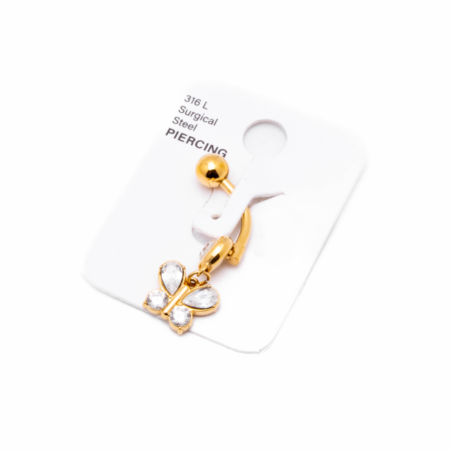 ARETES PIERCING ZO15644P/Piercing de ombligo DORADO Acero Inoxidable F38