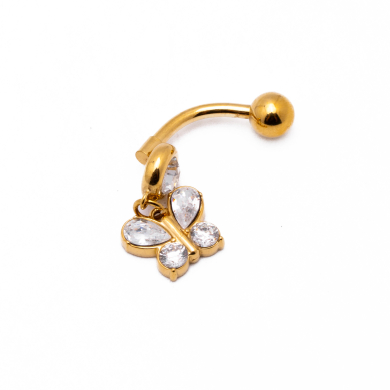 ARETES PIERCING ZO15644P/Piercing de ombligo DORADO Acero Inoxidable F38