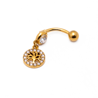 Piercing de ombligo ZO15632P DORADO Acero Inoxidable F38