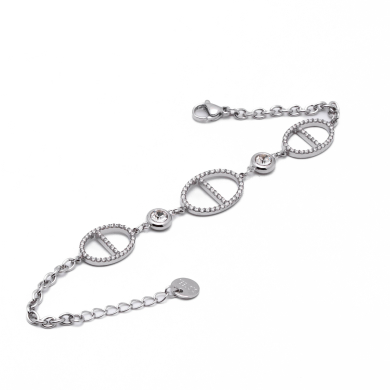 PULSERA ZO15167B PLATEADO Acero Inoxidable 2B44