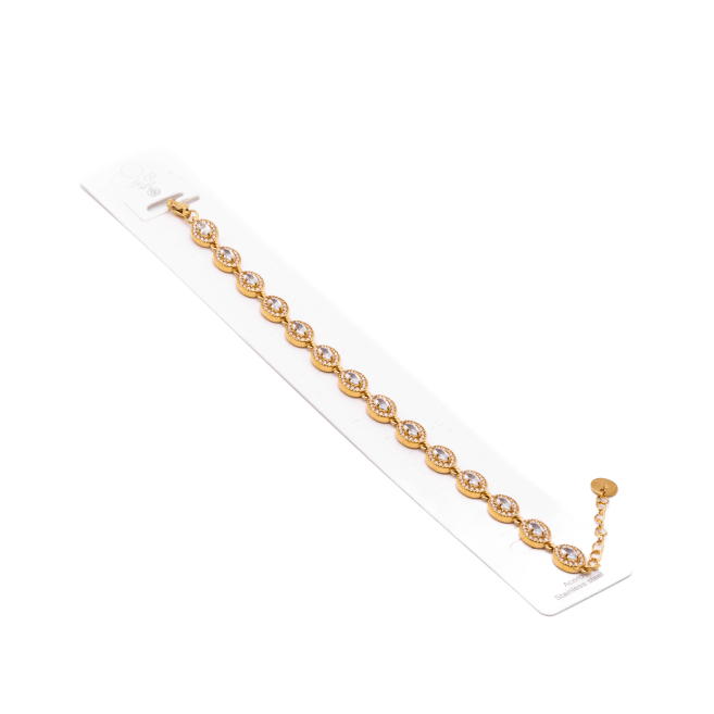 PULSERA ZO13627B BLANCO DORADO Acero Inoxidable 2C33