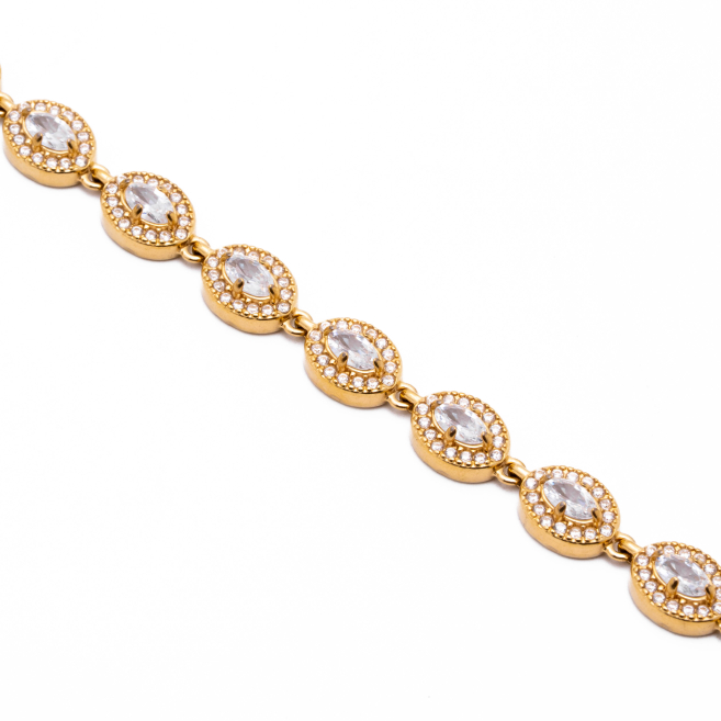 PULSERA ZO13627B BLANCO DORADO Acero Inoxidable 2C33
