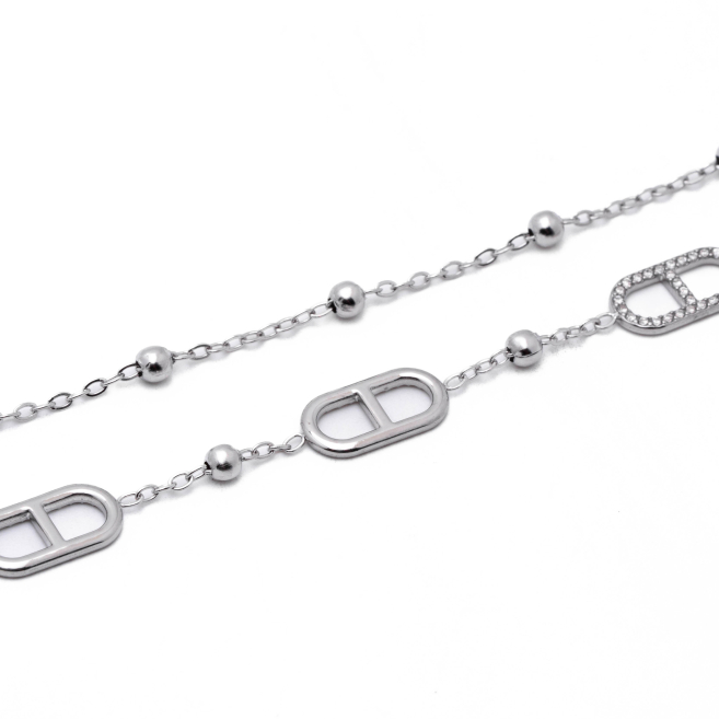 PULSERA ZO15178B PLATEADO Acero Inoxidable 2B34