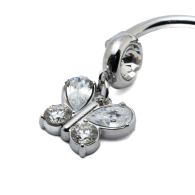 ARETES PIERCING ZO15644P/Piercing de ombligo PLATEADO Acero Inoxidable F38