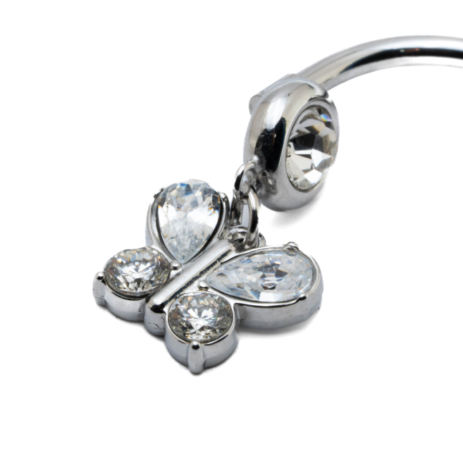 ARETES PIERCING ZO15644P/Piercing de ombligo PLATEADO Acero Inoxidable F38