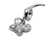 ARETES PIERCING ZO15644P/Piercing de ombligo PLATEADO Acero Inoxidable F38