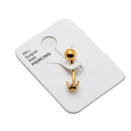 Piercing de ombligo ZO15651P DORADO Acero Inoxidable F38