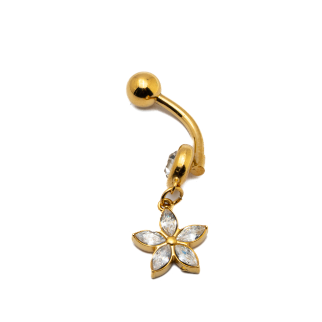 Piercing de ombligo ZO15643P DORADO Acero Inoxidable F38