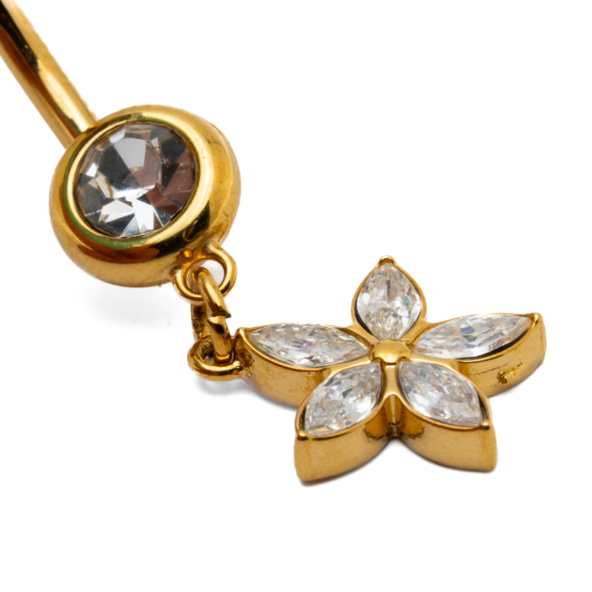 Piercing de ombligo ZO15643P DORADO Acero Inoxidable F38