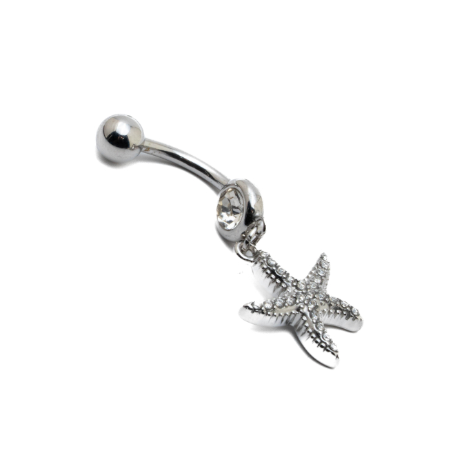 Piercing de ombligo ZO15645P PLATEADO Acero Inoxidable F38