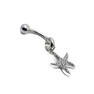 Piercing de ombligo ZO15645P PLATEADO Acero Inoxidable F38