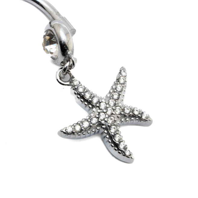 Piercing de ombligo ZO15645P PLATEADO Acero Inoxidable F38