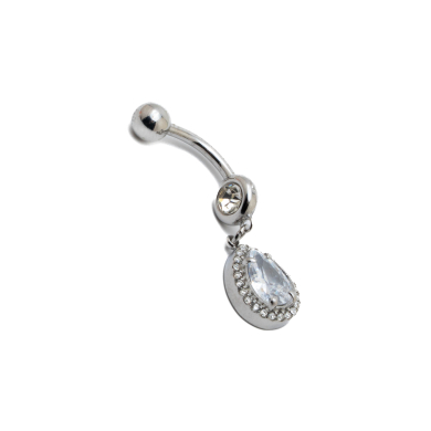 Piercing de ombligo ZO15640P PLATEADO Acero Inoxidable F38