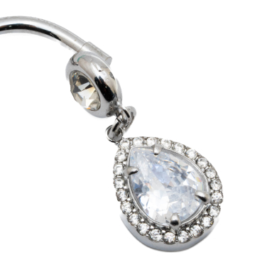 Piercing de ombligo ZO15640P PLATEADO Acero Inoxidable F38