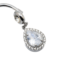 Piercing de ombligo ZO15640P PLATEADO Acero Inoxidable F38