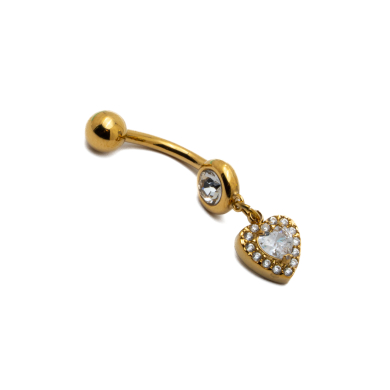 Piercing de ombligo ZO15629P DORADO Acero Inoxidable F38